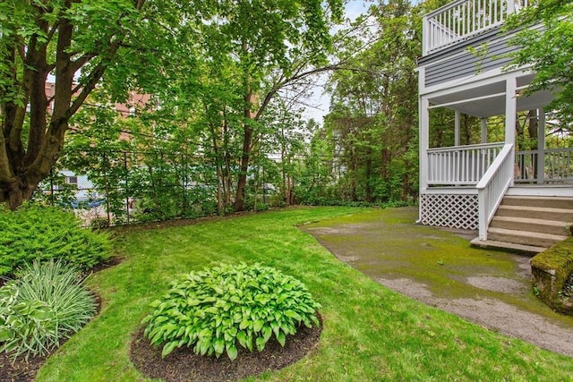 38 Torrey St, Boston, MA 02124 - view of grassy yard featuring a balcony