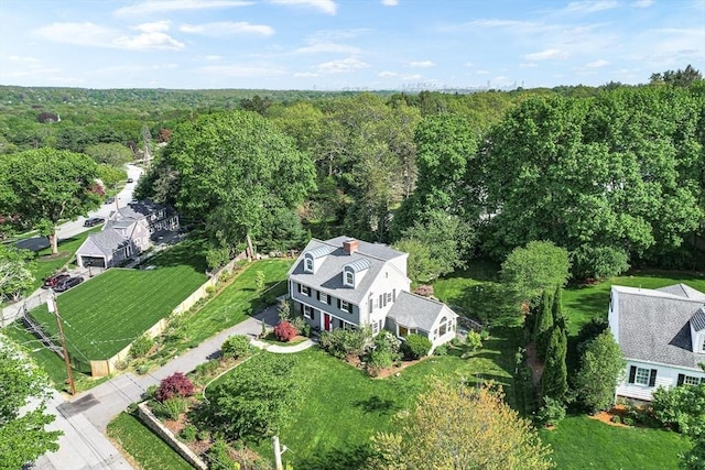 4 Worthen Rd, Winchester, MA 01890 - view of subject property with a heavily wooded area