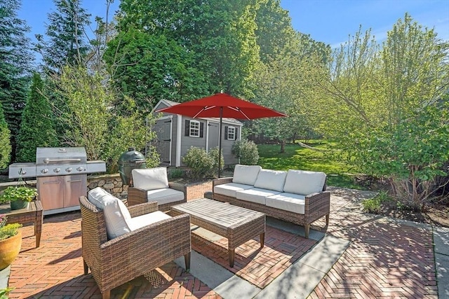 4 Worthen Rd, Winchester, MA 01890 - view of patio / terrace featuring outdoor lounge area and a grill