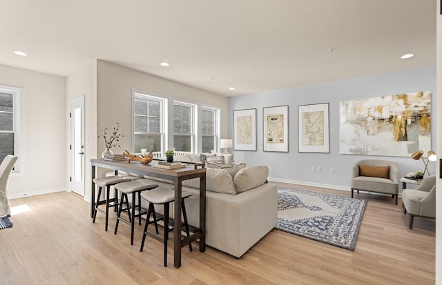 15 Mason Way Unit 73, Woburn, MA 01801 - living room featuring light wood finished floors, recessed lighting, and plenty of natural light