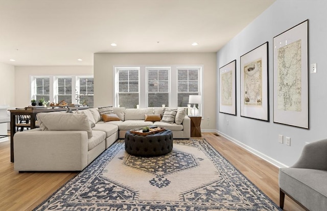 15 Mason Way Unit 73, Woburn, MA 01801 - living room with light wood-type flooring and recessed lighting