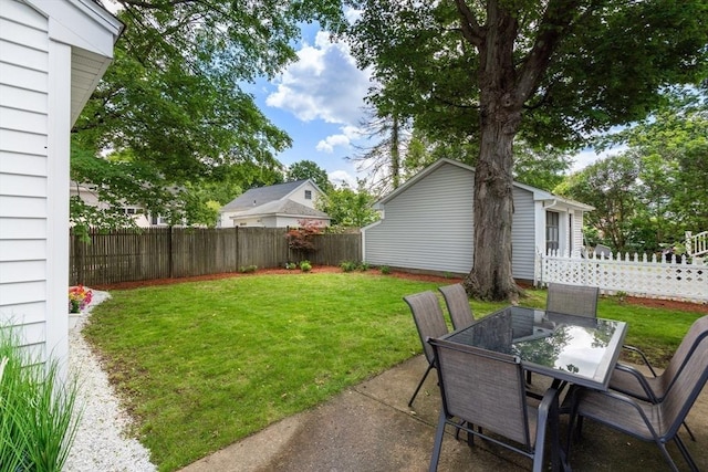 7 Coolidge Rd, Danvers, MA 01923 - view of yard featuring outdoor dining space and a patio area