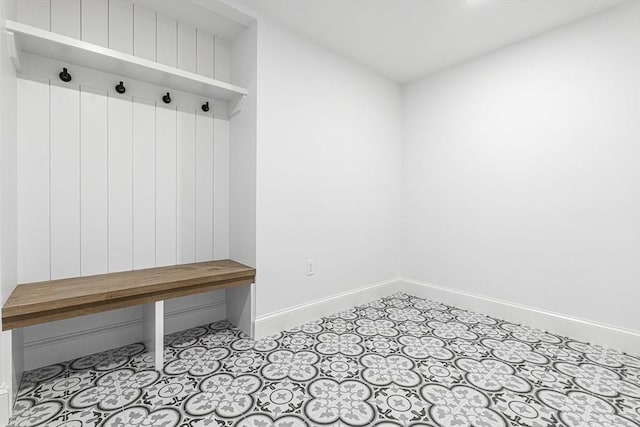 mudroom featuring baseboards