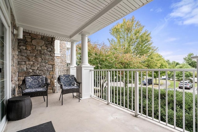 balcony with covered porch