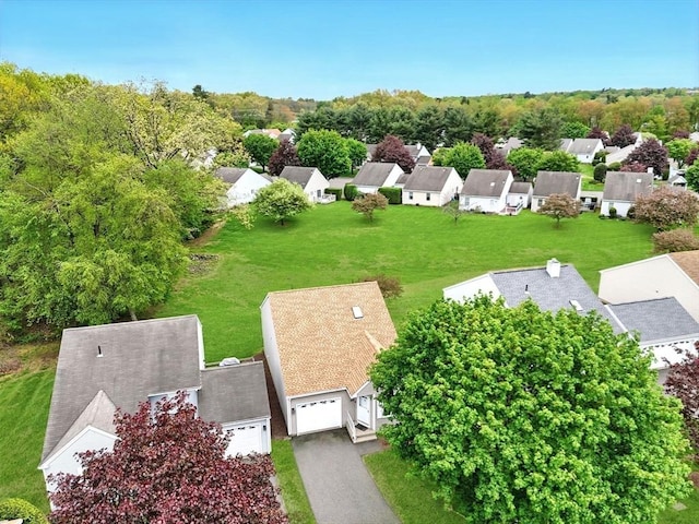 aerial view of residential area
