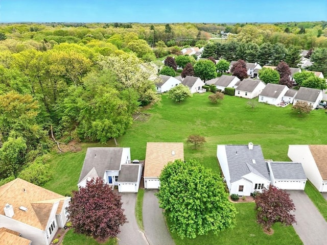 aerial view of residential area