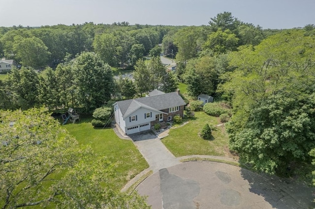 6 Marshall Rd, Beverly, MA 01915 - aerial view of property and surrounding area featuring a forest