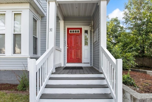 view of exterior entry