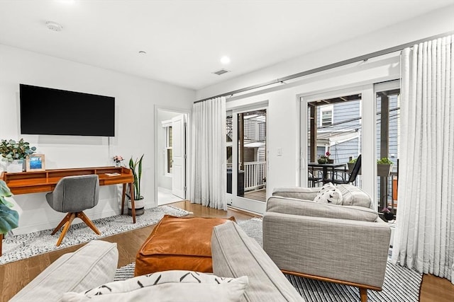 280 W 5th St Unit 101, Boston, MA 02127 - living area with wood finished floors and recessed lighting