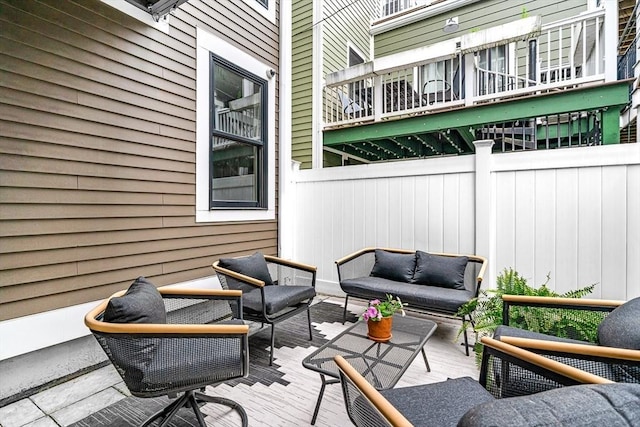 280 W 5th St Unit 101, Boston, MA 02127 - view of patio / terrace featuring an outdoor living space and a deck