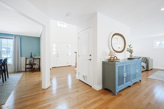 entryway featuring light hardwood / wood-style floors