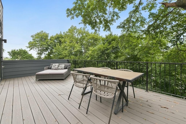 21 Eastman Rd Unit 0, Somerville, MA 02143 - wooden terrace with outdoor dining area
