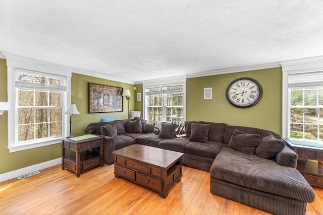 86 Whitney, Northborough, MA 01532 - living area featuring ornamental molding, light wood-style floors, and baseboards