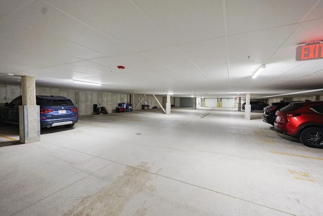 view of parking deck