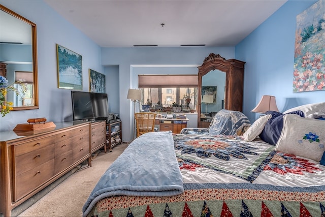 view of carpeted bedroom