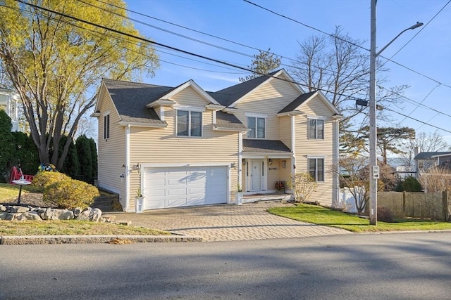 front facade featuring a garage