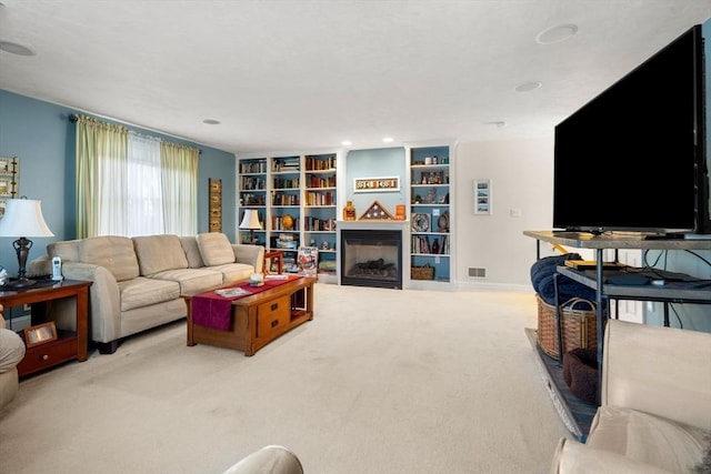 view of carpeted living room