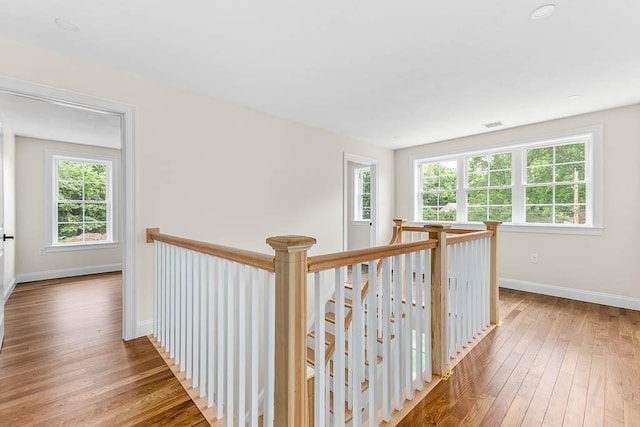 20 Sperry Ln, North Attleboro, MA 02760 - corridor with an upstairs landing, hardwood / wood-style floors, and baseboards