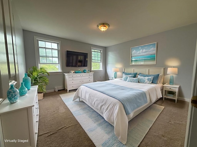 56 Center St Unit 2-3, Dennis, MA 02639 - bedroom with carpet flooring, baseboards, and baseboard heating