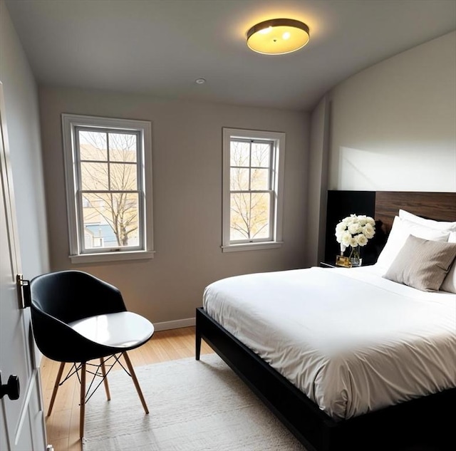 bedroom featuring light hardwood / wood-style floors