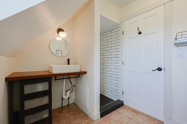 30 Crystal Cove Ave Unit 2, Winthrop, MA 02152 - full bath featuring a stall shower, a sink, and tile patterned floors