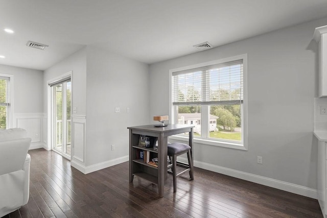 15 Spadina, Warwick, RI 02889 - dining area featuring dark wood-style floors, recessed lighting, and wainscoting
