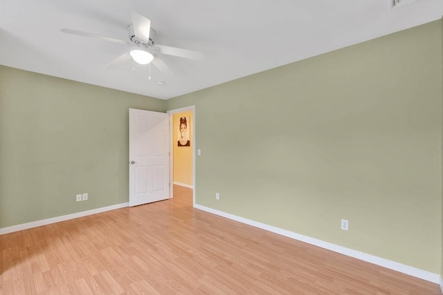 4063 Main St, Palmer, MA 01069 - empty room featuring light wood-type flooring, a ceiling fan, and baseboards