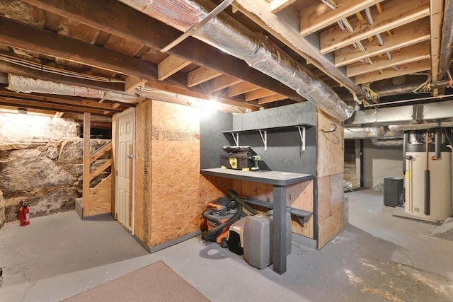 4063 Main St, Palmer, MA 01069 - unfinished basement with water heater