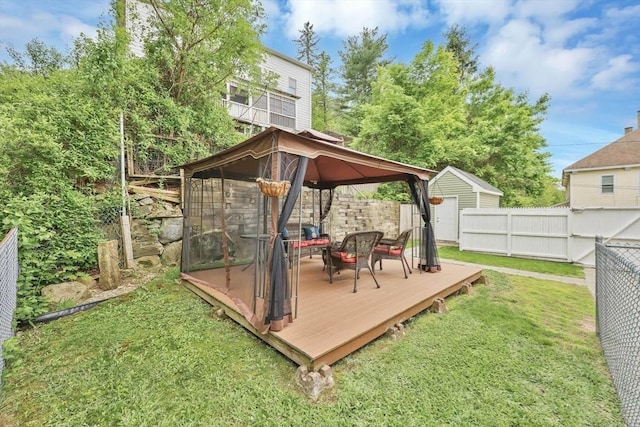 4063 Main St, Palmer, MA 01069 - wooden deck featuring a gazebo