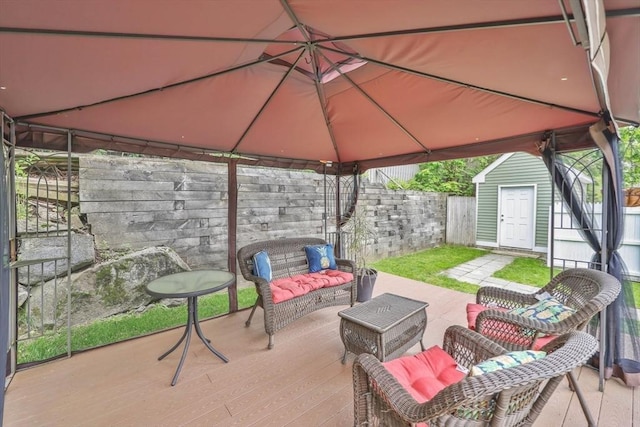 4063 Main St, Palmer, MA 01069 - view of patio / terrace featuring a gazebo and an outdoor living space
