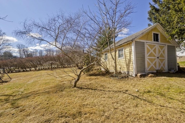 view of shed