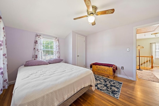 40 Mamie Rd, Weymouth, MA 02190 - bedroom with attic access, wood finished floors, ceiling fan, and baseboards