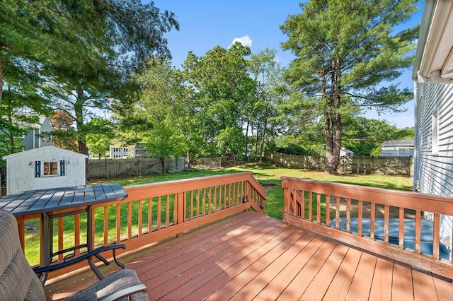 40 Mamie Rd, Weymouth, MA 02190 - wooden deck with an outbuilding