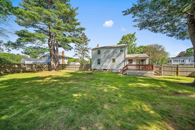 40 Mamie Rd, Weymouth, MA 02190 - view of yard with a wooden deck
