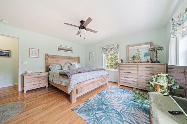 61 Hingham Ave, Marshfield, MA 02050 - bedroom featuring light wood finished floors, a ceiling fan, and baseboards