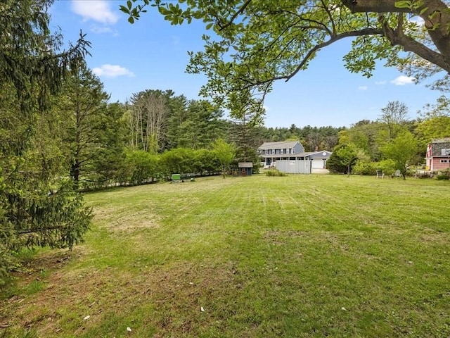 view of grassy yard
