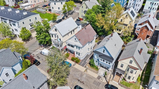 aerial perspective of suburban area