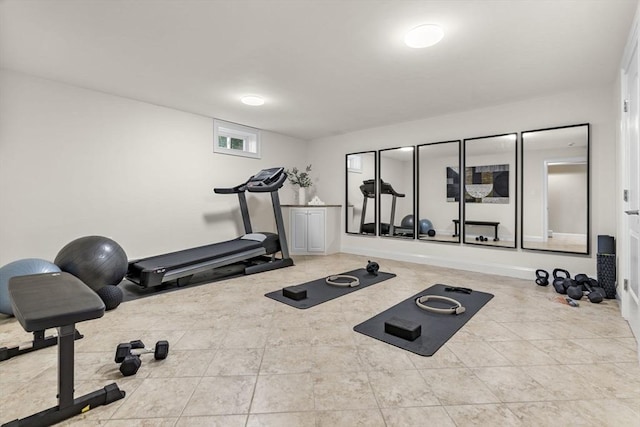 22 Scotney, Newton, MA 02467 - exercise room featuring tile patterned floors