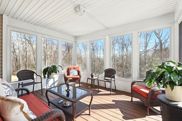 view of sunroom