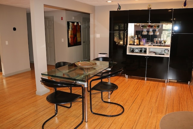 dining area featuring light hardwood / wood-style flooring