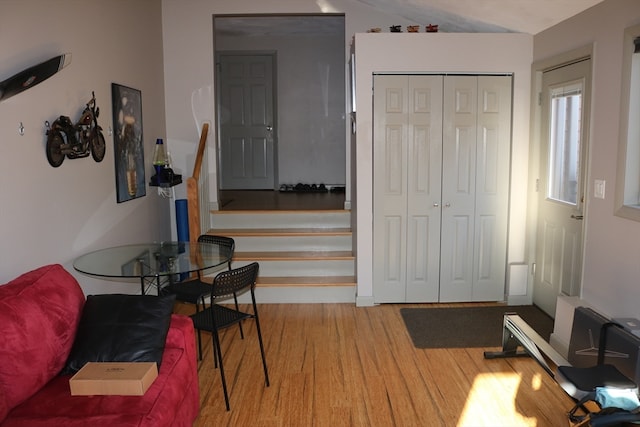 foyer entrance featuring hardwood / wood-style flooring