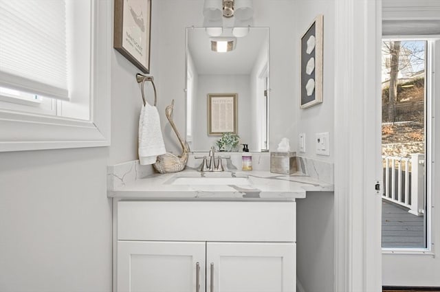 bathroom featuring vanity