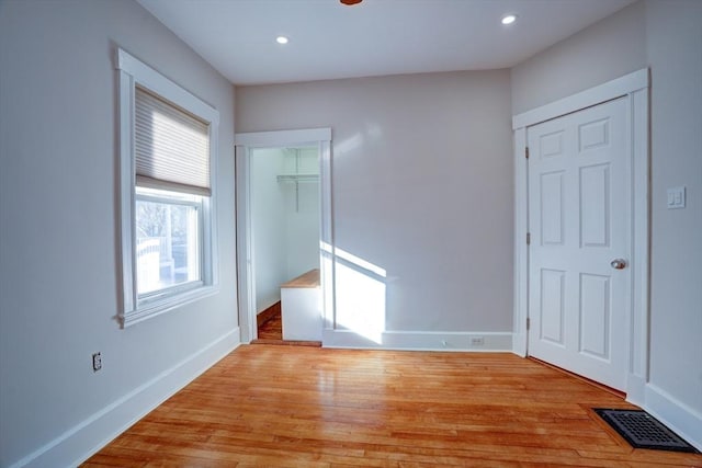 empty room featuring light hardwood / wood-style floors