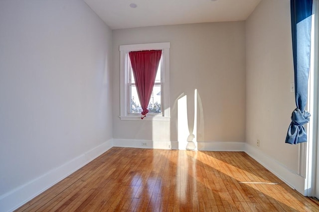 empty room featuring light hardwood / wood-style floors