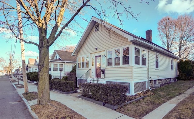 view of bungalow-style home