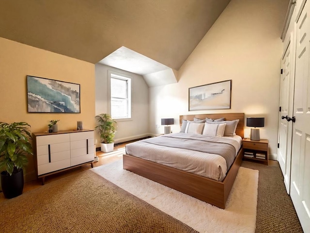 122 W 7th St Unit B, Boston, MA 02127 - bedroom featuring baseboards and vaulted ceiling