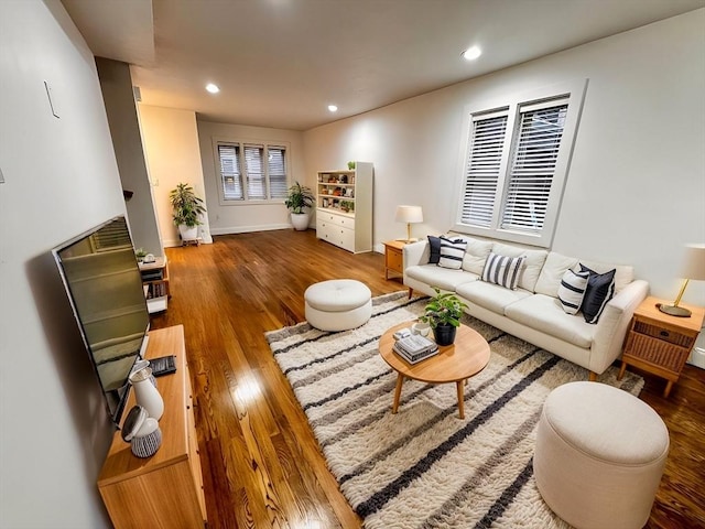 122 W 7th St Unit B, Boston, MA 02127 - living room with wood finished floors and recessed lighting