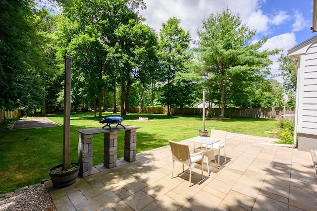 107 Washington St, Pembroke, MA 02359 - fenced backyard featuring a patio and outdoor dining space