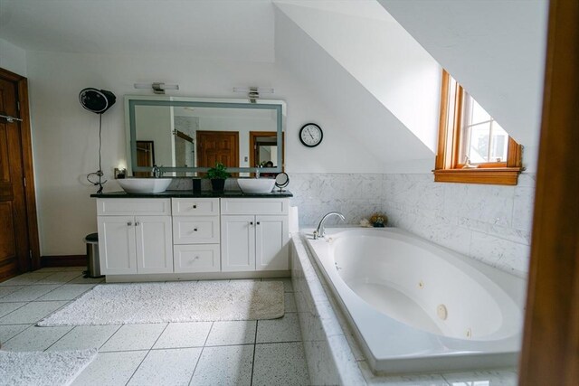 9 Buffalo Run, Southborough, MA 01772 - bathroom featuring double vanity and a whirlpool tub