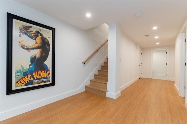 interior space featuring light hardwood / wood-style floors